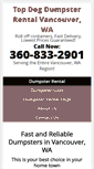 Mobile Screenshot of dumpsterrentalvancouverwa.com