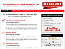 Tablet Screenshot of dumpsterrentalvancouverwa.com